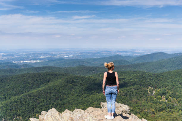 istock Hiker atop of Humpback Rocks 1362949601