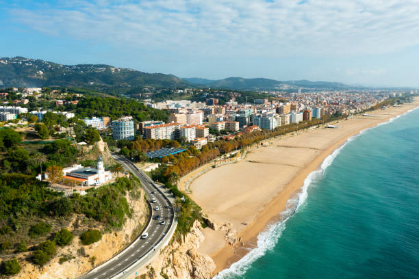 istock Birds eye view of Calella, Spain 1362950411