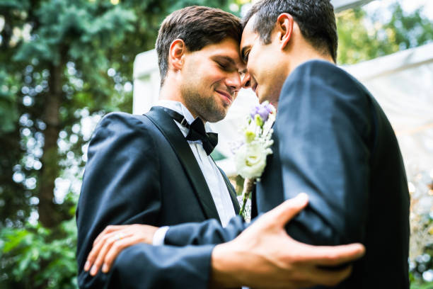 istock Gay couple celebrating their wedding 1362953107