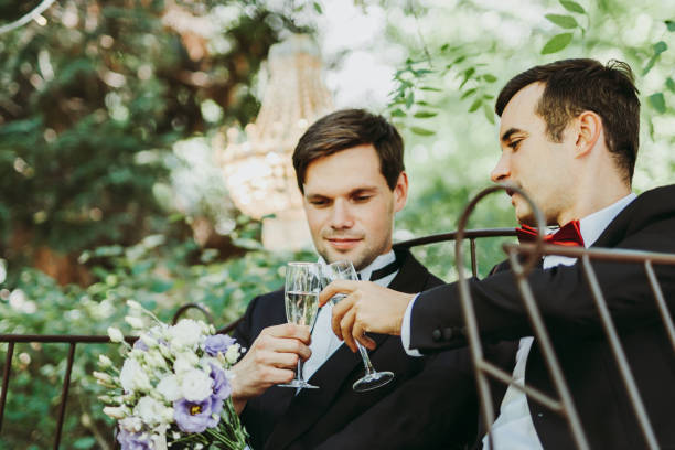 istock Gay couple celebrating their wedding 1362953295
