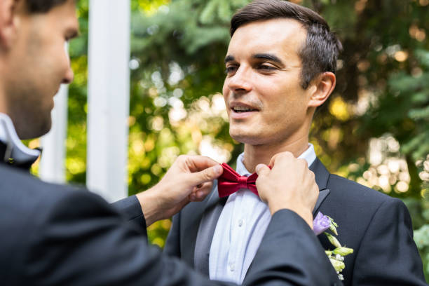 istock Gay couple celebrating their wedding 1362953359