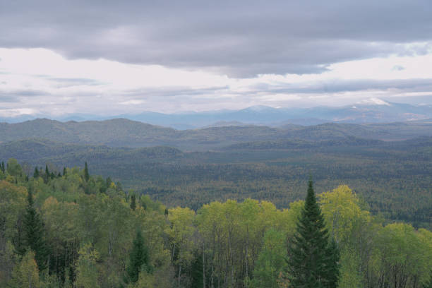 istock Beautiful hills and mountains, panoramic view with cloudy sky 1362954698
