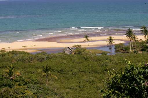 March 14 2023 - Samara, Guanacaste in Costa Rica: People enjoying the beach in Costa Rica