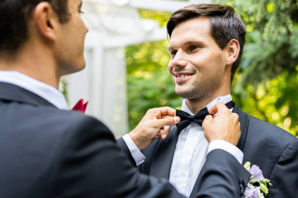 istock Gay couple celebrating their wedding 1362954852