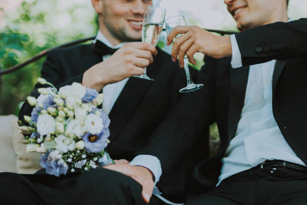 istock Gay couple celebrating their wedding 1362954987