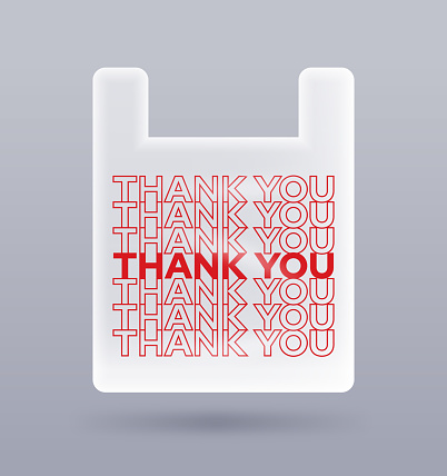 Plastic Bag with Thank You Message