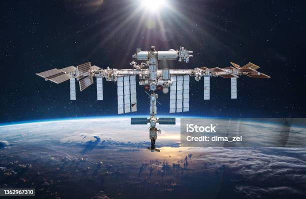 International Space Station In 2022 In Outer Space Iss Floating On Orbit Of Earth Planet Space Scifi Collage With Satellite And Spaceship Astronauts On Orbit Elements Of This Image Furnished By Nasa Stock Photo - Download Image Now