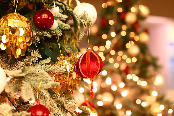 Amazing Christmas tree stock photo