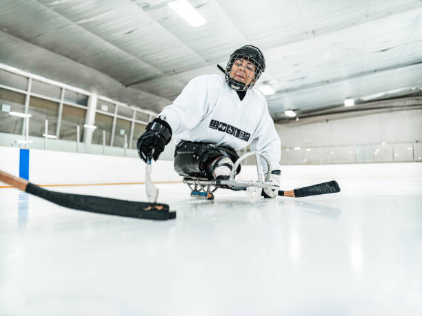 istock Latin woman  playing para hockey 1362968596