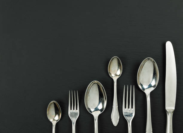 istock vintage silverware set with a knife, a fork and a spoons 1362970268