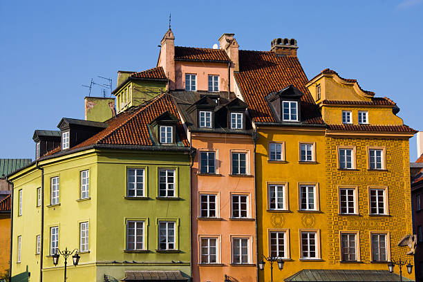 istock Colorful buildings in Warsaw 136297085