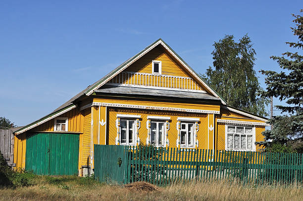 istock Small wooden country house 136297086