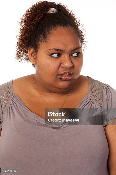Sceptical Mixed Race Girl Stock Photo - Download Image Now - Adult, African Ethnicity, Artist's Model