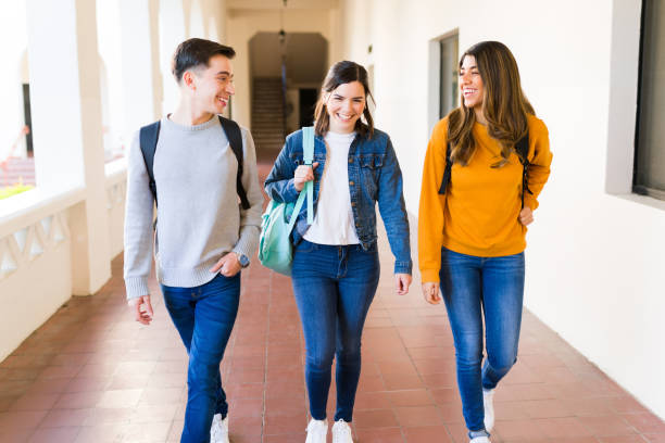 istock Friends having fun at the university 1362972792