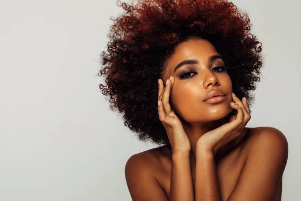 istock Beautiful afro woman with perfect make-up 1362976732