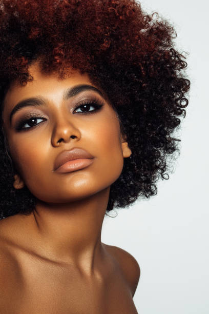istock Beautiful afro woman with perfect make-up 1362976757