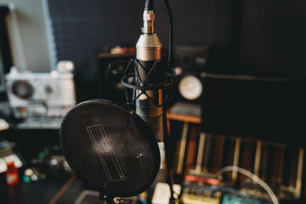 istock Recording equipment in a professional recording studio 1362977608