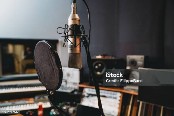 Recording Equipment In A Professional Recording Studio Stock Photo - Download Image Now