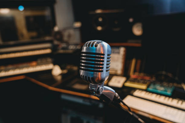 istock Recording equipment in a professional recording studio 1362977642