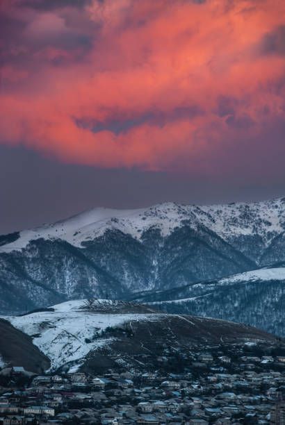 istock Vanadzor city and beautiful  winter sunset 1362983720