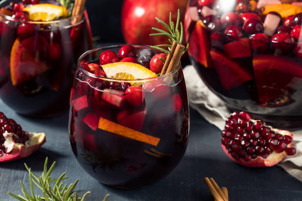 istock Boozy Cranberry Winter Christmas Sangria Wine 1362989032