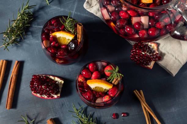 istock Boozy Cranberry Winter Christmas Sangria Wine 1362989036