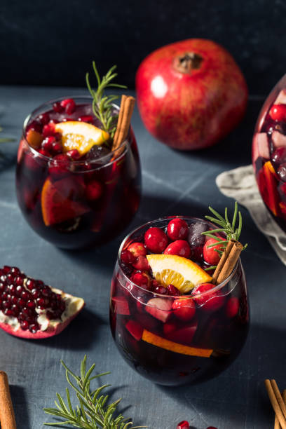 istock Boozy Cranberry Winter Christmas Sangria Wine 1362989047