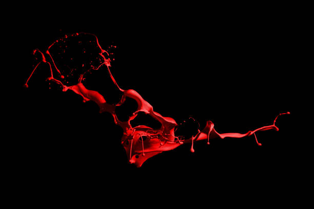 Red paint splash isolated on a black background. Red paint splash isolated on a black background. blood pouring stock pictures, royalty-free photos & images