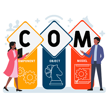 Component Object Model Logo Com Component Object Model Acronym Stock Illustration - Download Image ...