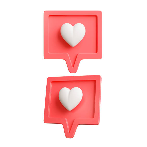 istock heart notifications icon with social chat on white background,clipping path 1362996690