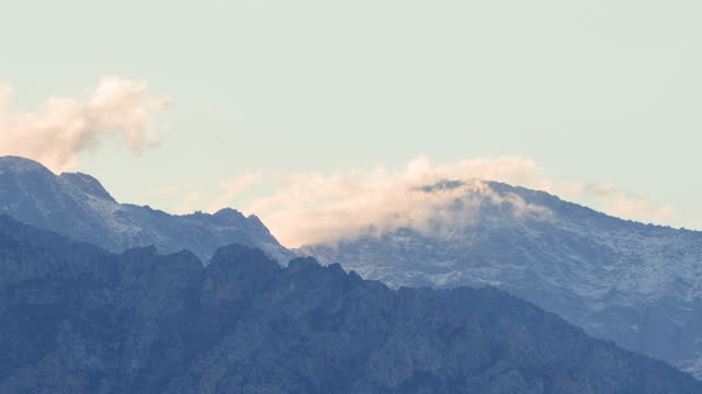 Timelapse of Mountain Peaks near Lone Pine in California