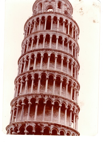 1970s VINTAGE PHOTO OF LEANING TOWER OF PISA taken with kodak kodachrome
