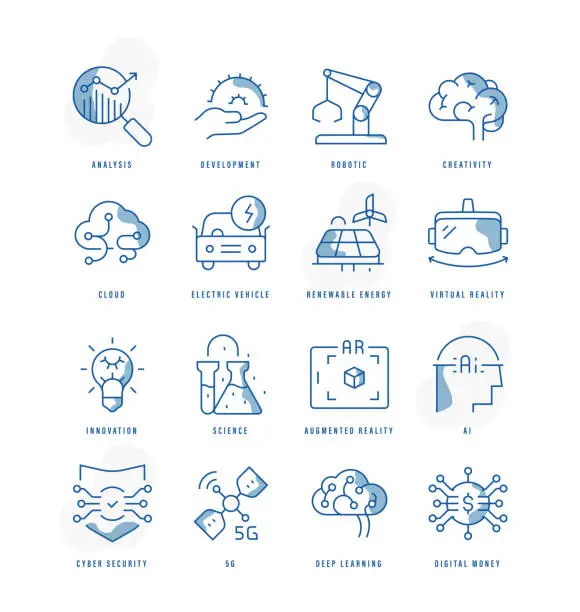 Vector illustration of Innovation icons