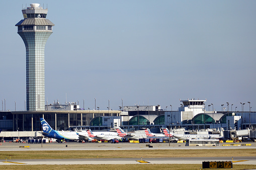 Malpensa airport in Milan, Italy