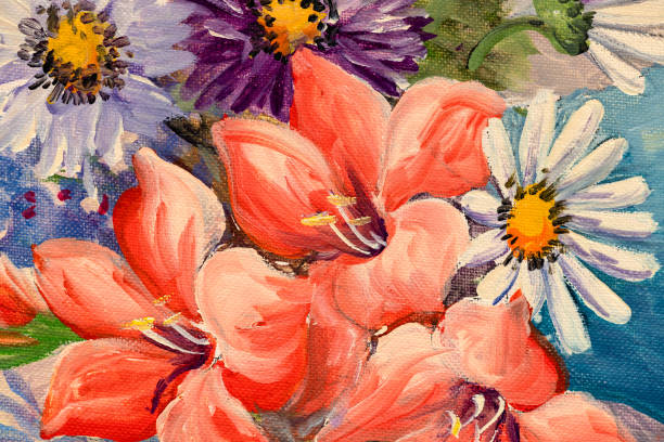 istock Flowers Bouquet Still Life Oil Painting 1363008761