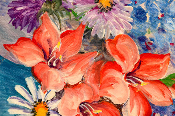 istock Flowers Bouquet Still Life Oil Painting 1363008788
