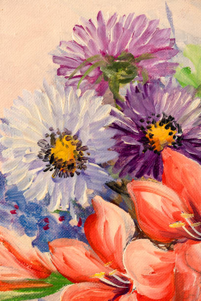 istock Flowers Bouquet Still Life Oil Painting 1363008794