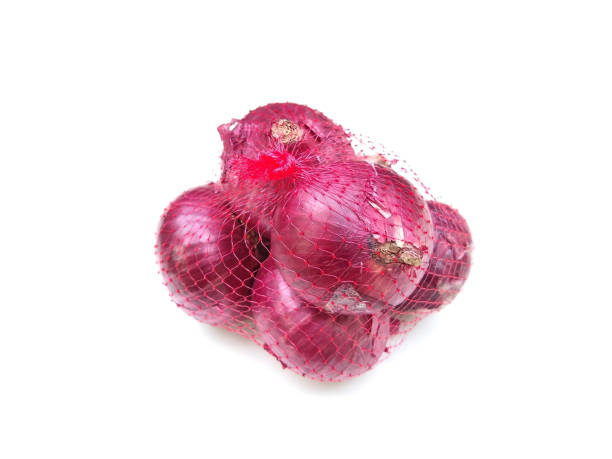 istock big red onion isolated on white background, selective focus 1363009838