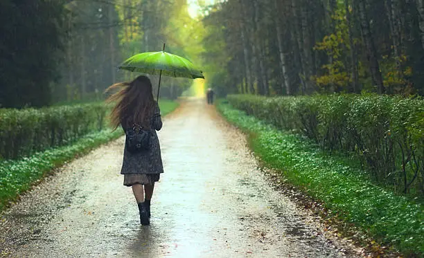 Photo of Girl under Rain