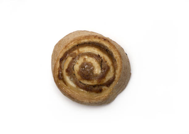Close up of typical Viennese dessert made of puff pastry nut sticky ban on white background