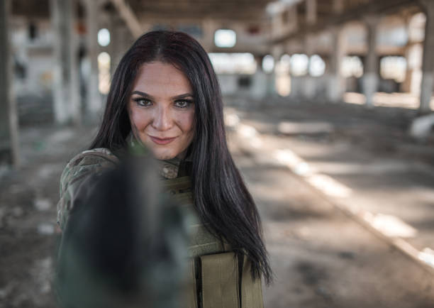 A  female U.S. Army soldier