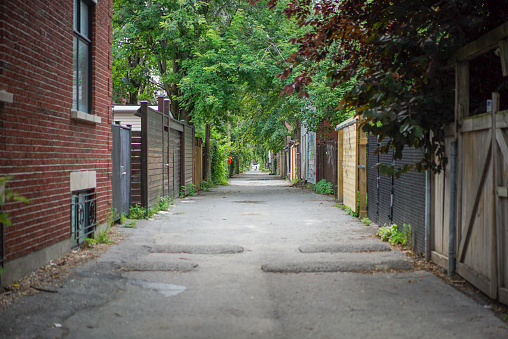 An alley in Montreal, Canada