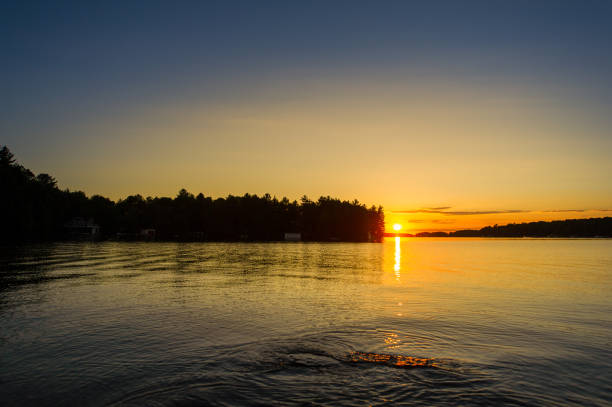istock Sunset on a lake in Muskoka Canada 1363024013