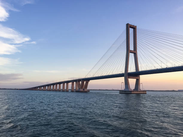 istock sunset on the suramadu bridge, surabaya, east java 1363024786