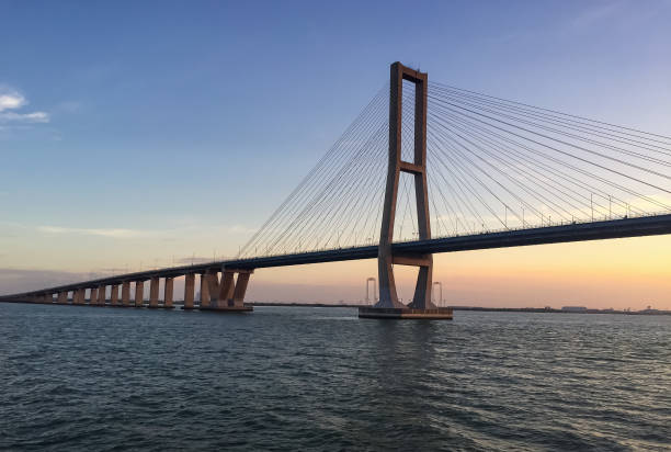 istock sunset on the suramadu bridge, surabaya, east java 1363024798