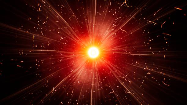 istock Shining and Sparkling Red Energy Core 1363025066