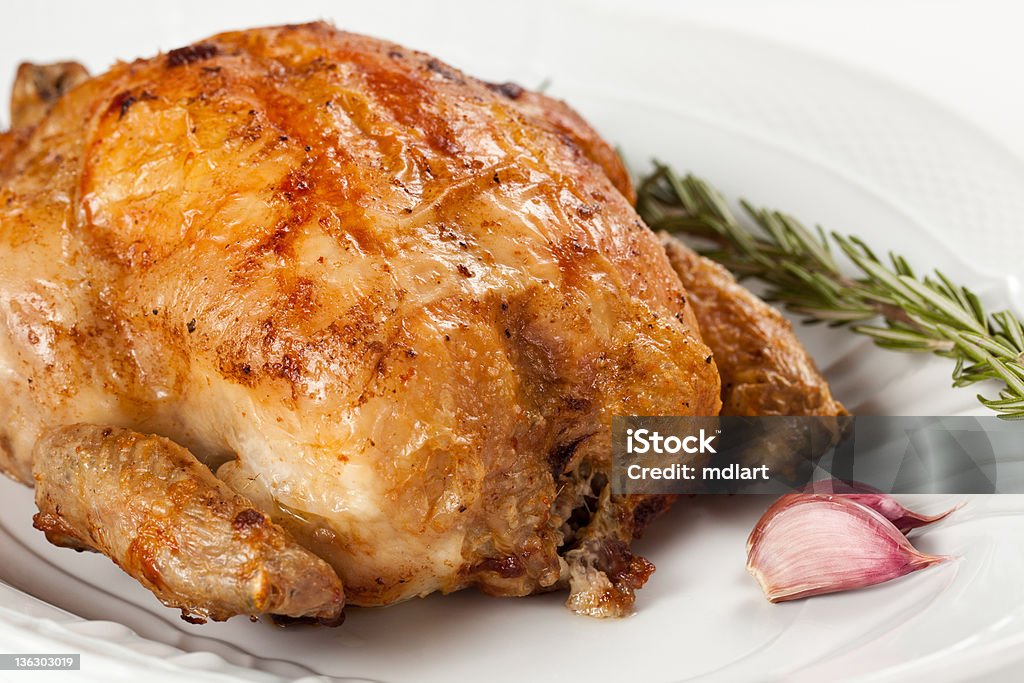 Жареный Цыпленок с картофелем - Стоковые фото Белое мясо роялти-фри