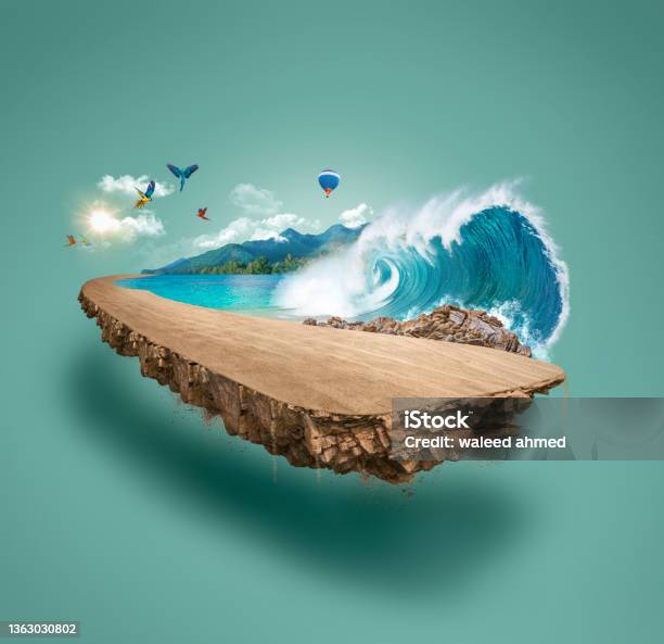 3d Illustration Of Offroad Advertisement Tropical Beach Offroad Isolated Travel And Vacation Background Stock Photo - Download Image Now