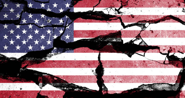 istock Close-up of American flag 1363032576