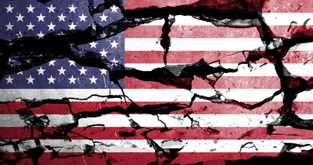 istock Close-up of American flag 1363032650